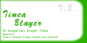 timea blayer business card