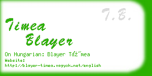 timea blayer business card